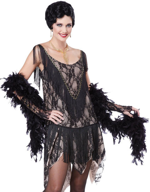 California Costumes Women's Gatsby Gal Sassy Flapper Costume Dress, Black, Small