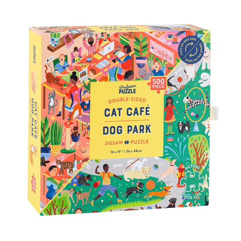 Cat Cafe & Dog Park 500pc Jigsaw Puzzle