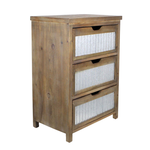 Mabel Wooden 3 Drawer Side Cabinet