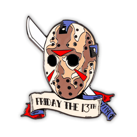Friday The 13th Jason Voorhees Mask With Machete Enamel Pin | Accessories For Lanyard, Backpack