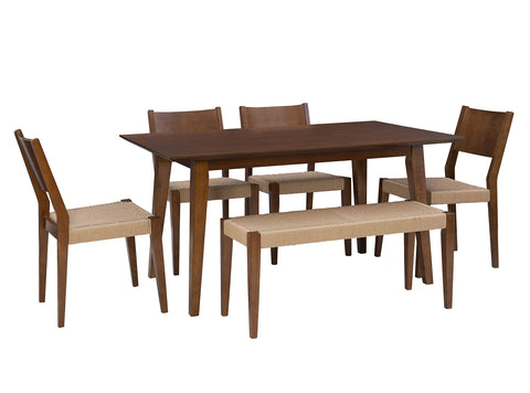 Cadence 6PC Dining Set Brown