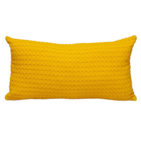 Parkland Collection Transitional Solid Yellow 14" x 26" Pillow