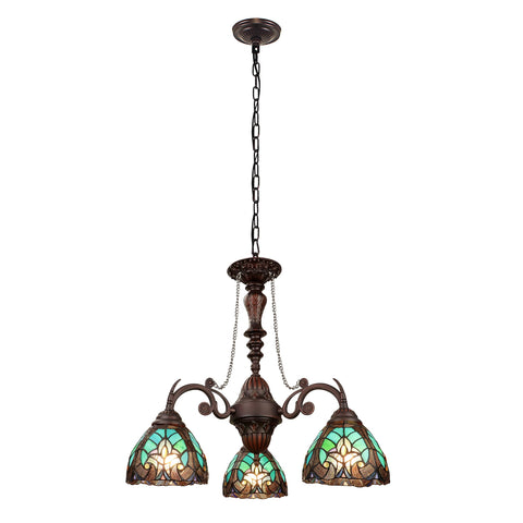 Chloe Lighting Liaison Victorian-Style 3-Light Antique Dark Bronze Finish Mini Chandelier 24" Wide