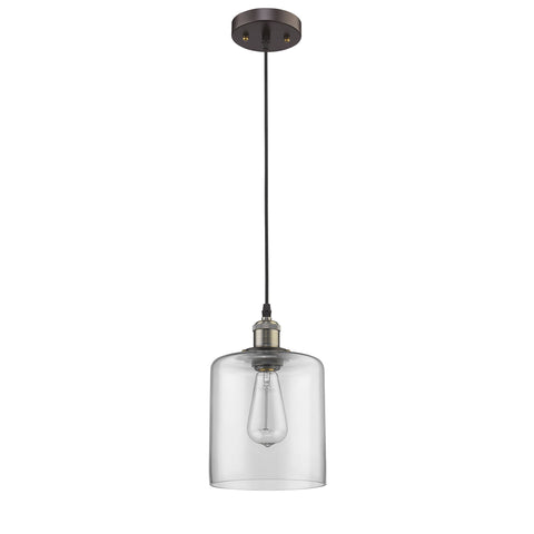Chloe Lighting CH858013CL07-DP1 Industrial Industrial-Style 1 Light Rubbed Bronze Ceiling Mini Pendant 7" Shade