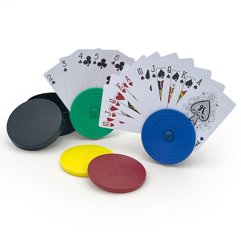 CHH Round Card Holders with Case – Set of 4 in Red, Yellow, Green & Blue