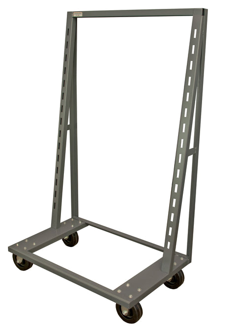 Single Sided Adjust-A-Tray Truck With 6 Inch X 2 Inch Phenolic Casters (2) Rigid And (2) Swivel Can Hold Up To 7 Hook-On-Trays (Sold Separately) Gray