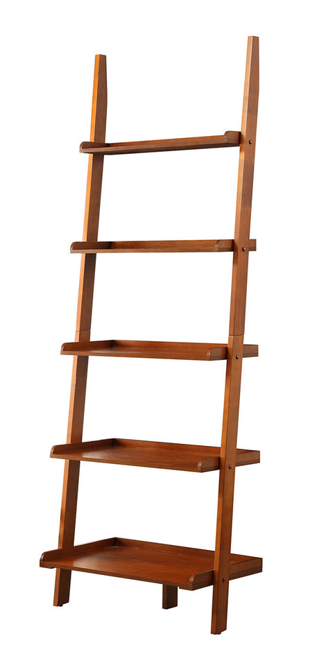 Convenience Concepts American Heritage Ladder Bookshelf 25" - Classic Living Room Bookcase for Traditional, Modern Office, Family Room & Home Office, Cherry