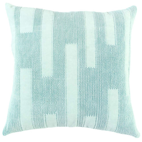 Rizzy Home 20" x 20" Cotton Velvet Pillow Cover in Light Blue
