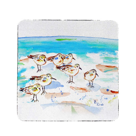 Seven Sanderlings Coaster Set of 4