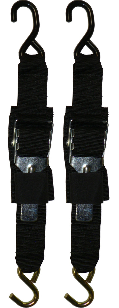 Rod Saver Paddle Buckle 2 inch Trailer Tie-Downs (2 Feet), Pair
