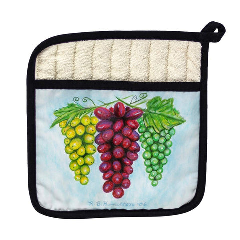 Betsy Drake PT041 Bunches of Grapes Pot Holder