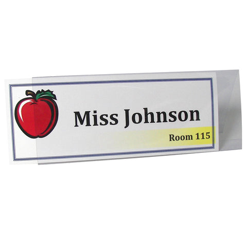 C-Line Plastic Name Tent Holders, 4-1/4 x 11 Inches, Clear, Pack of 25 (87507)