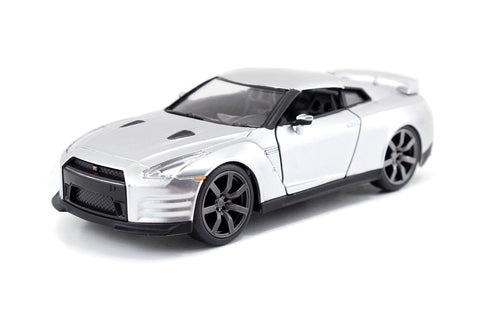 Jada Fast & Furious 1:32 2009 Brian's Nissan GT-R R35 Die-Cast Car, Toys for Kids and Adults(Silver)