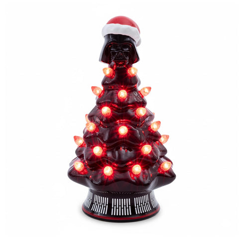 Star Wars Darth Vader Light-Up Ceramic Christmas Tree | Battery-Powered Mood Light | 6 Inches Tall