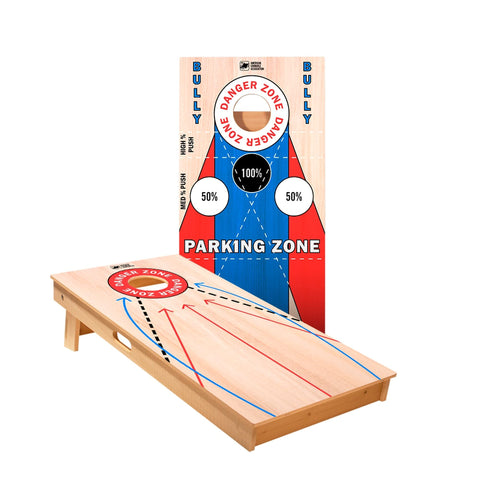 Skip's Garage Wood Training Cornhole Boards - Includes (2) Boards (NO Bags) + (2) Hole Lights & (2) Edge Lights