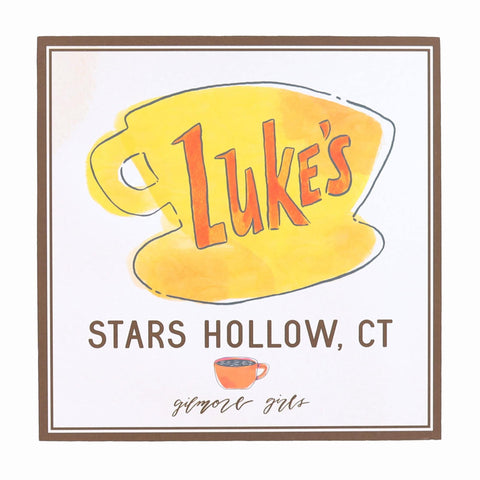 Silver Buffalo Gilmore Girls Lukes Diner 6 x 6 x 1.5 Inch MDF Wood Wall Art