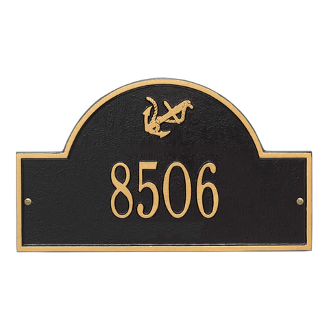 Anchor Arch Standard Address Plaque Finish: Black and Gold
