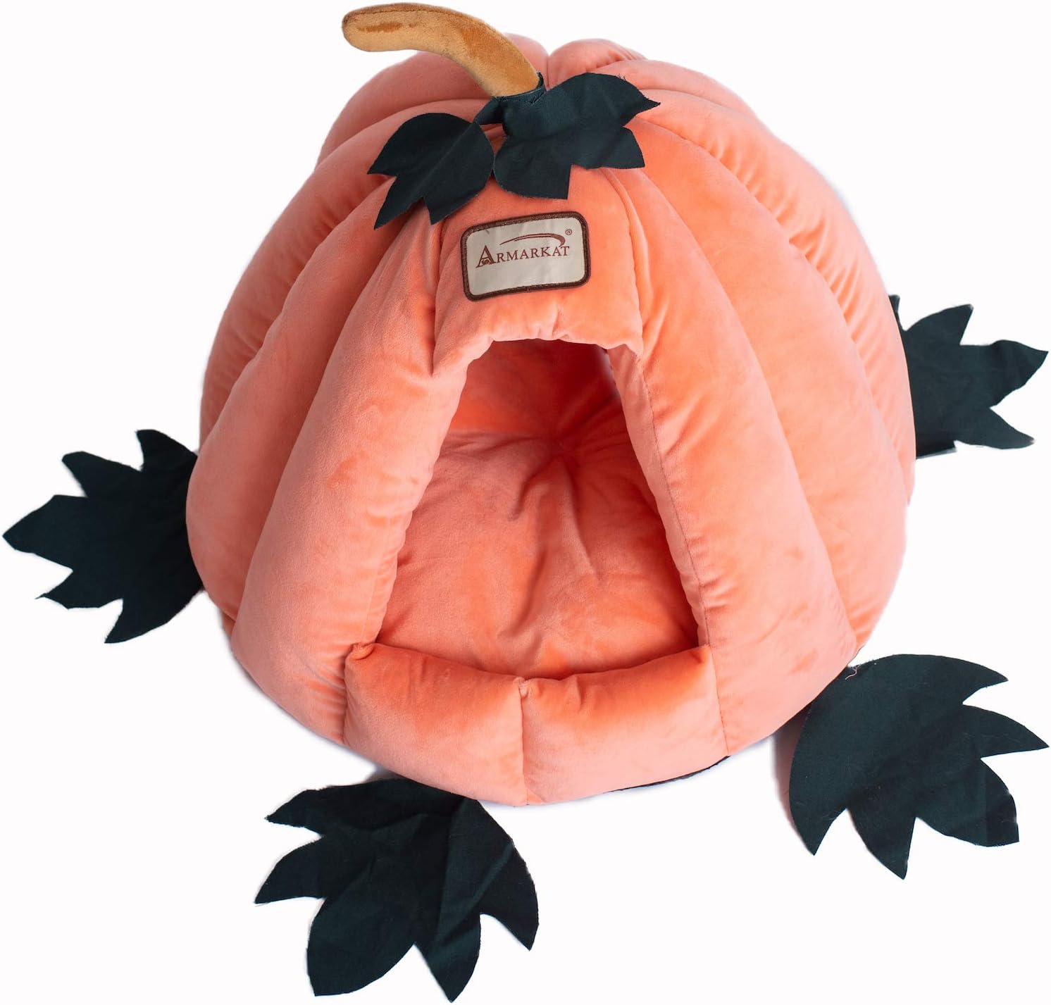 Armarkat Cat Bed Model C85CCS Pumpkin Shape, Orange, 20 x 20 x 16