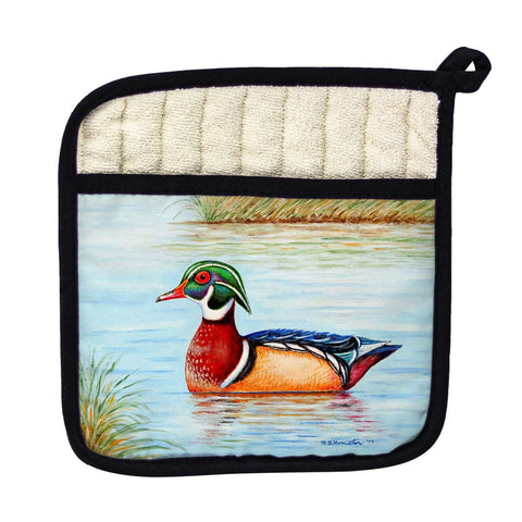 Betsy Drake PT652 Male Wood Duck II Pot Holder