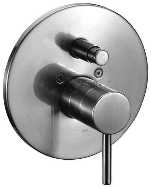 ALFI brand AB1701-BN Pressure Balanced Round Shower Mixer with Diverter, Brushed Nickel