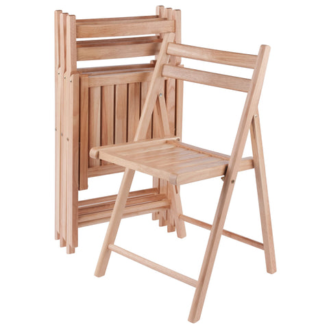Winsome Robin Folding Chair, 17.64W x 19.8D x 32.68H In, Natural Finish