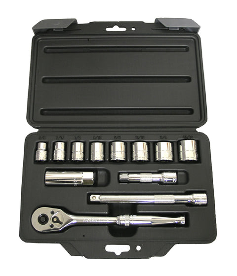 12 PC. 3/8" DR. SAE SOCKET SET IN CASE