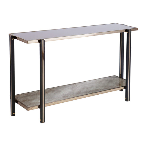 SEI Furniture Thornsett Console Table w/Mirrored Top, Champagne