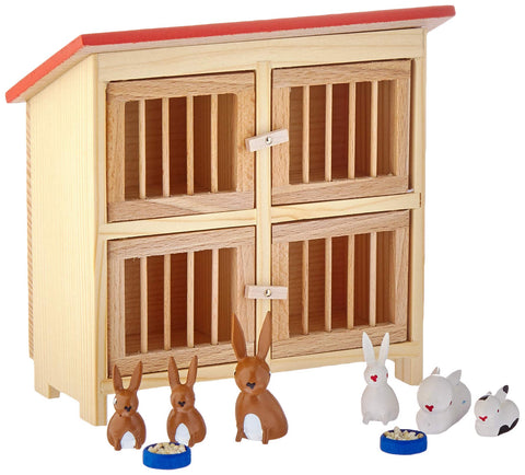 Alexander Taron 043-003-1 Dregeno Easter Figures-Rabbit Hutch-5" H x 5" W x 3" D, Brown