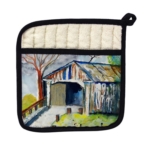Betsy Drake PT372 Betsys Covered Bridge Pot Holder