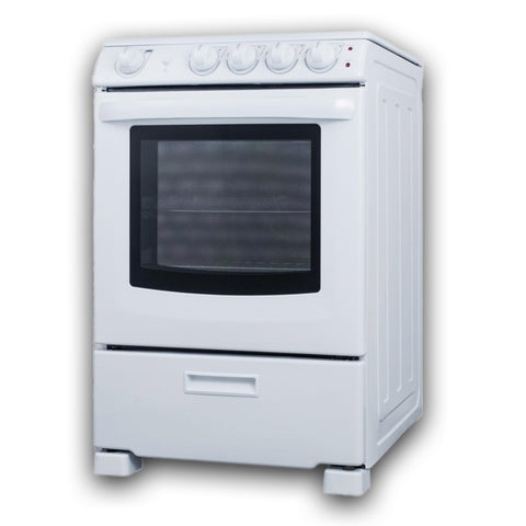 Summit 24” Electric Smooth Top Range, Large 2.9 cu.ft Oven, ADA Complaint, White- REX2421WRT