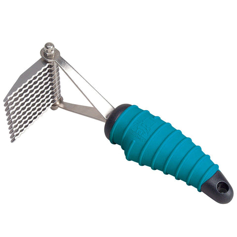 Master Grooming Tools Ergonomic Dematting Tools — Molded Tools for Grooming Dogs - 10-Blade Rake, 6¾"