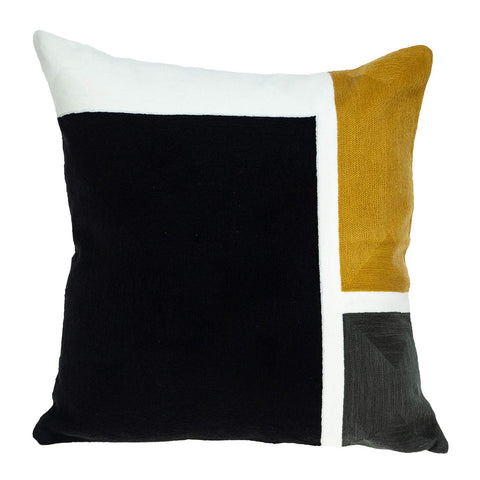 Parkland Collection Scalic Contemporary Black Pillow Cover with Poly Insert