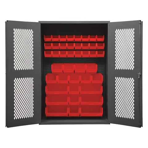 Durham EMDC-482472-42B-1795 Bin Cabinet, 72" Overall Height, 48" Overall Width, Total Number of Bins 42