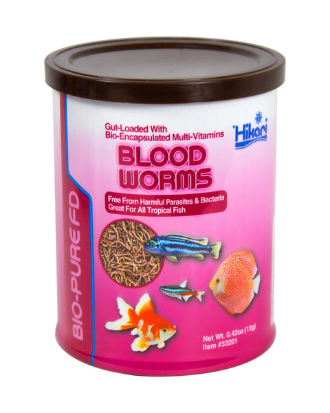 Hikari Bio-Pure Freeze Dried Blood Worms for Pets, 0.42-Ounce