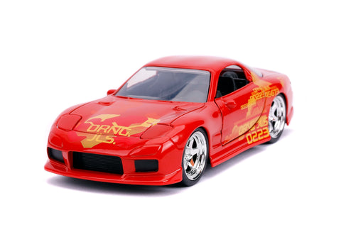 Jada Fast & Furious 1:32 Orange JLS Mazda RX-7 Die-Cast Car, Toys for Kids and Adults