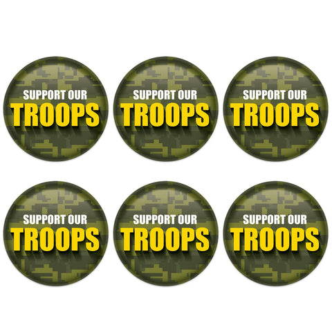 Beistle 6 Piece Support Our Troops Pinback Button Badge Pins For 4th Of July Patriotic Decorations Independence Day Party Supplies And Favors