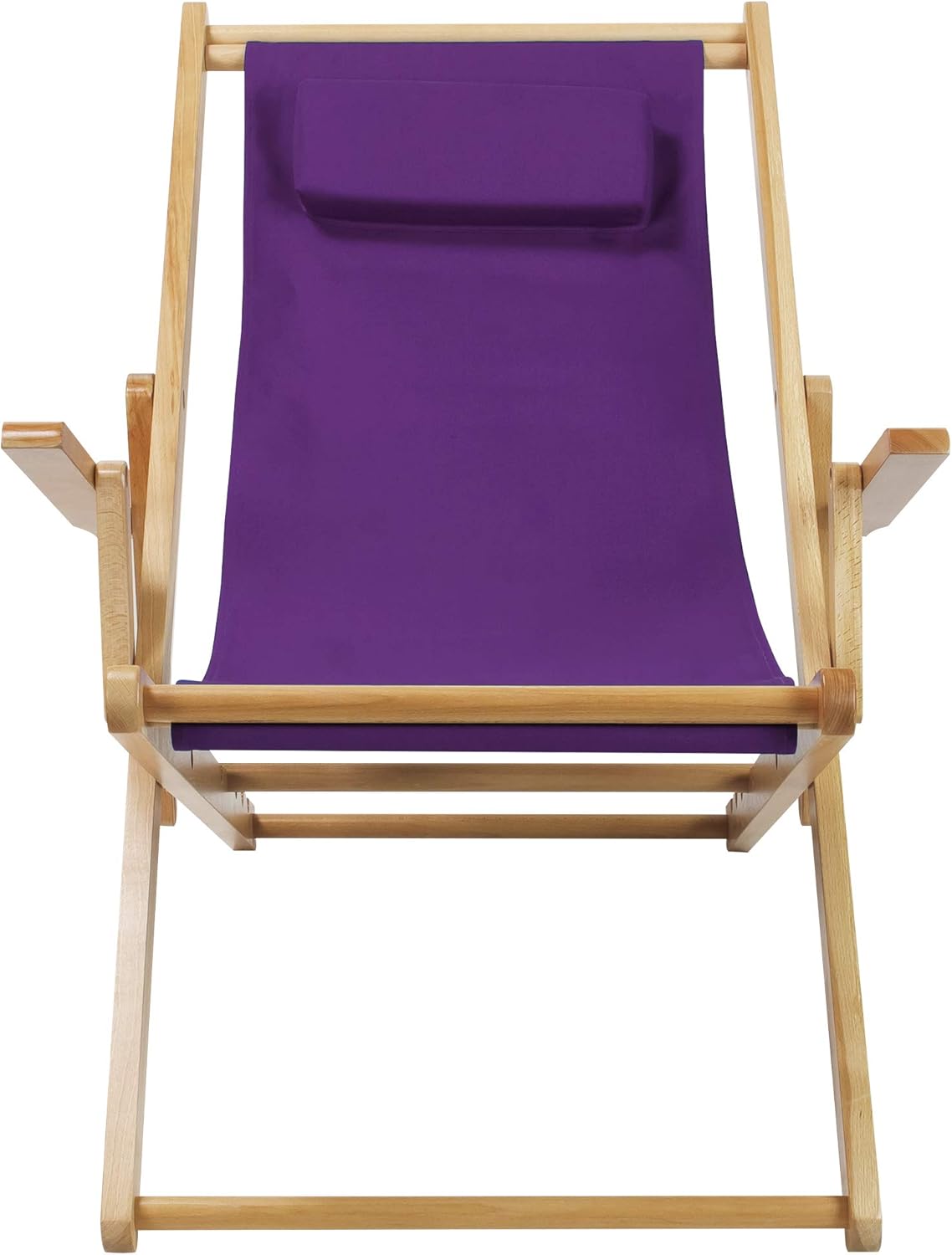 Sling Chair Natural Frame-Purple Canvas