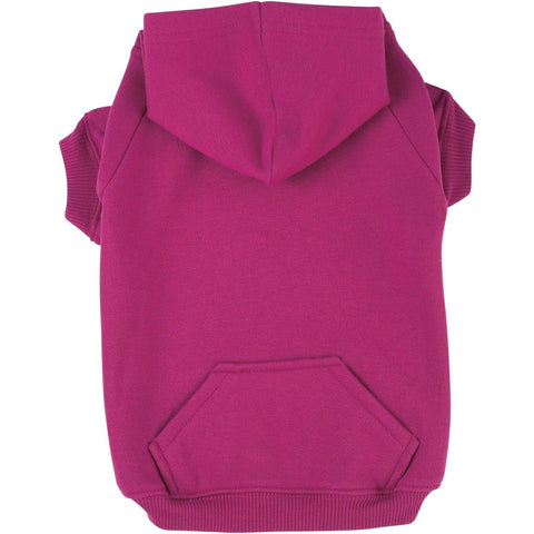 Zack & Zoey Basic Hoodie for Dogs, 16" Medium, Raspberry Sorbet
