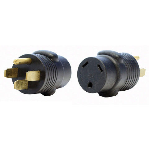 Valterra A10-5030A Mighty Cord Adapter Plug - 50AM to 30AF, Black