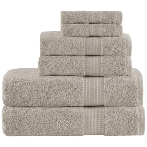 Oakestry Organic 100% Cotton Bathroom Towel Set Extra Soft Ultra Quick Dry Luxury Absorbent Hotel Towels Handwash & Facial Washcloth, Multi-Sizes, Tan