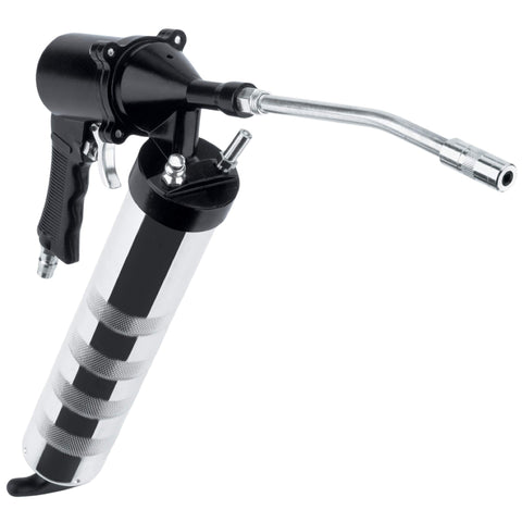 LUMAX LX-1160 Deluxe Air Operated Single Shot Grease Gun. Heavy Duty cast Head develops up to 10,000 PSI. Three Way Loading by Using Cartridge, Suction or Grease Pump., Black and Silver