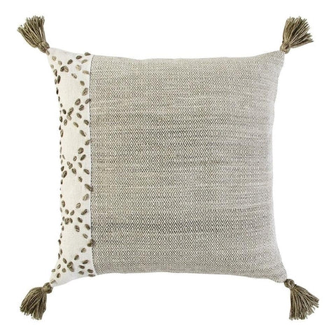 Rizzy Home Color Block 20" x 20" Poly Pet Pillow Cover Ivory/Taupe