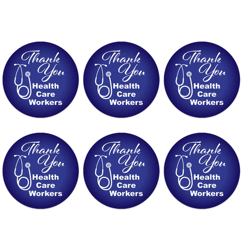 Beistle 6 Piece Thank You Health Care Workers Medical Staff Appreciation Frontline First Responders Pinback Button Badge Pins Patriotic Party Supplies And Favors