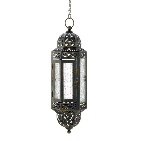 Zingz & Thingz Hanging Candle Lanterns Black Filigree