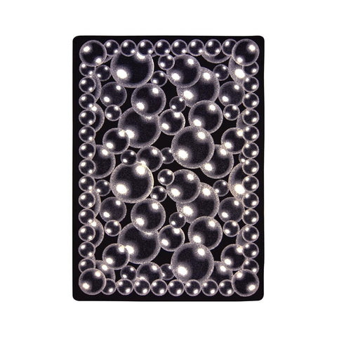 Joy Carpets Kaleidoscope Bubbles Whimsical Area Rugs, Silver