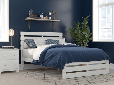 AFI, Oxford Full Platform Bed with Matching Footboard, White