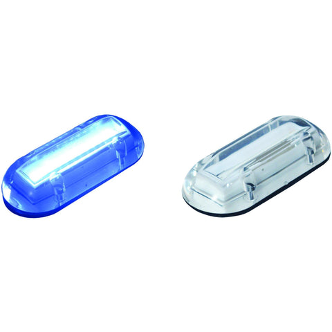 T-H Marine Extreme LED Underwater Light - Blue Oval 3.5 x 1.5 in - Surface Mount - Completely Waterproof for Underwater or Above Water Use - High Impact Polymer - Polarity Thermal Protection