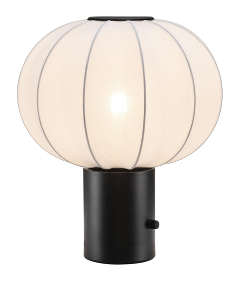Zuo Wisteria Table Lamp White, Beige Table Lamp, Modern Style, Dimmable, Steel, Lighting Table Lamps, 13.8" W x 13.8" D x 15.7" H