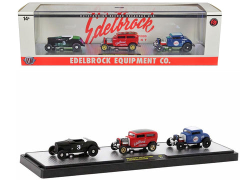 M2 Edelbrock Equipment Co. Set of 3 Pieces Limited Edition to 2750 Pieces Worldwide 1/64 Diecast Models Machines