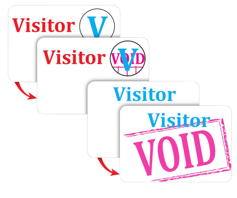 C-Line Time's Up! Self-Expiring 1-Day Spot Visitor Badges, 3 x 2 Inches, 100 per Box (97004) , White